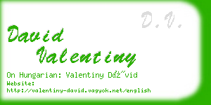 david valentiny business card